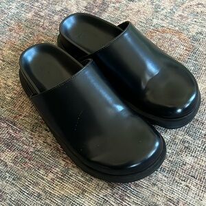 Zara leather Mule clog